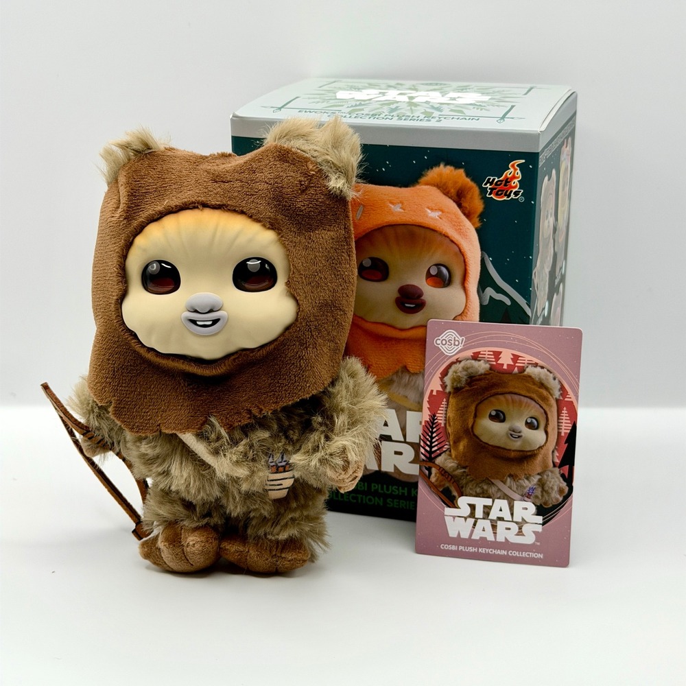 Hot Toys Cosbi Star Wars Ewok Wicket Plush Keychain Series 2 Figure Box Card